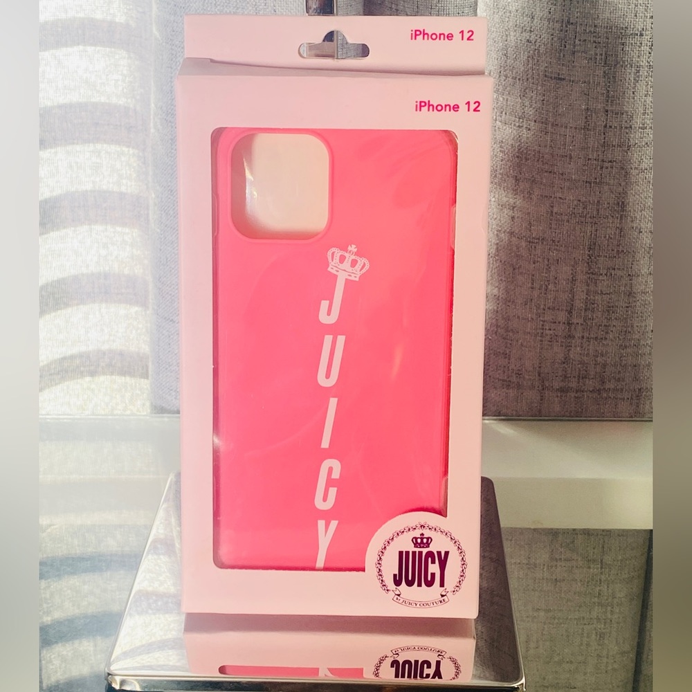 NEW!! JUICY COUTURE PINK PHONE CASE FOR iPHONE 12